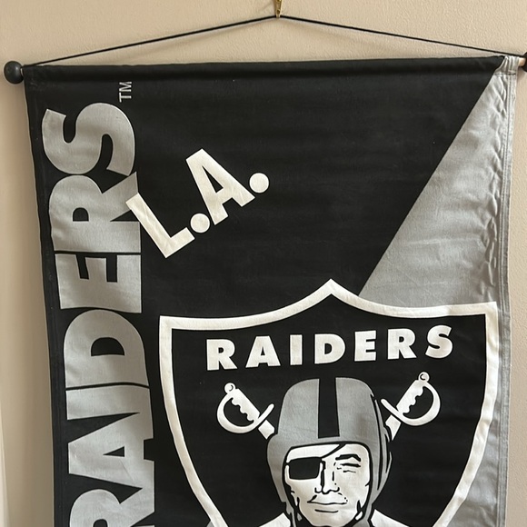 Los Angeles Raiders Large Canvas Banner Vintage 1995 NEW - Picture 2 of 6